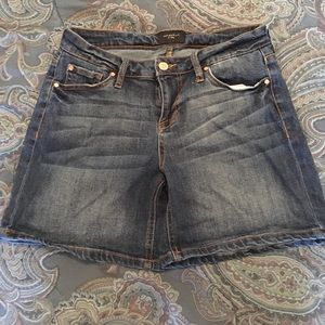 CP women’s mid rise denim shorts dark wash